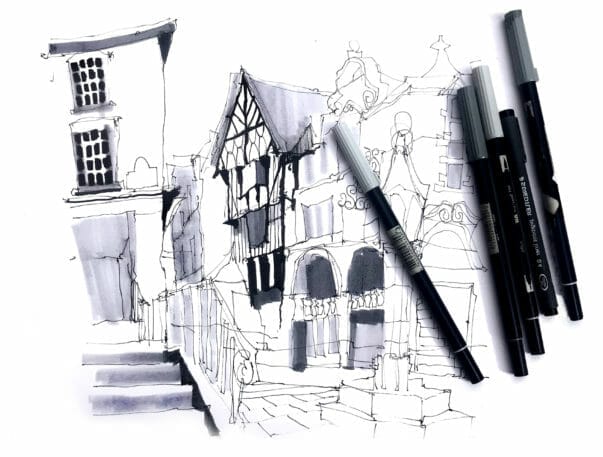 art urban sketch training with ian fennelly watercolour