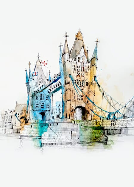 London's Greatest Hits Urban Sketching Course art supplies