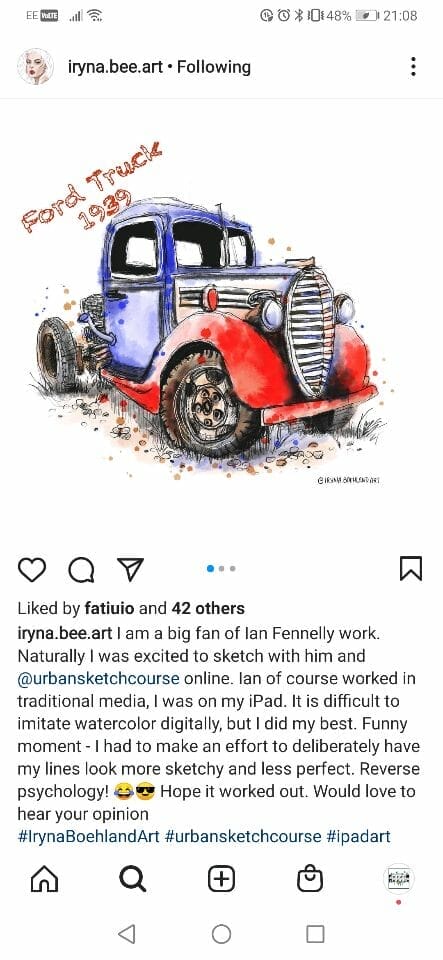 Ian Fennelly Truck sketching workshop