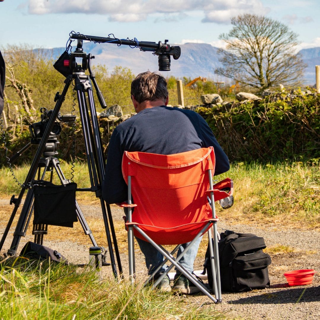 Ian sketching in wales photograph of bridge sketch