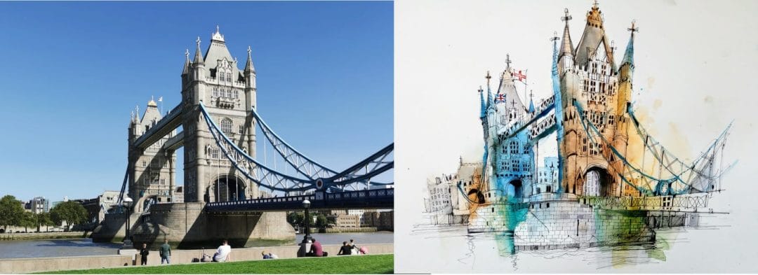 Tower Bridge Merge SKETCH tower bridge ian fennelly