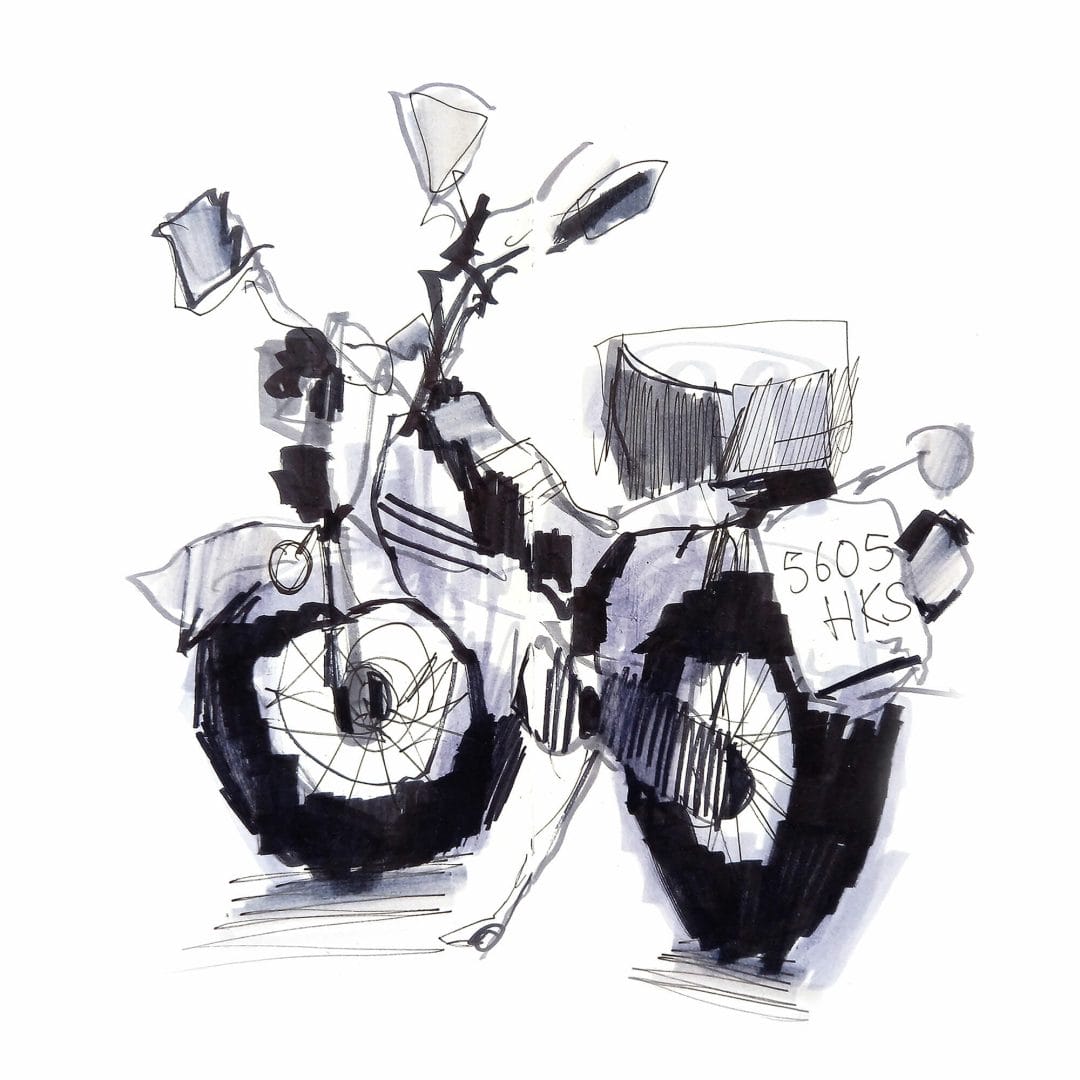 Bike Quick Sketch Photograph of sketch