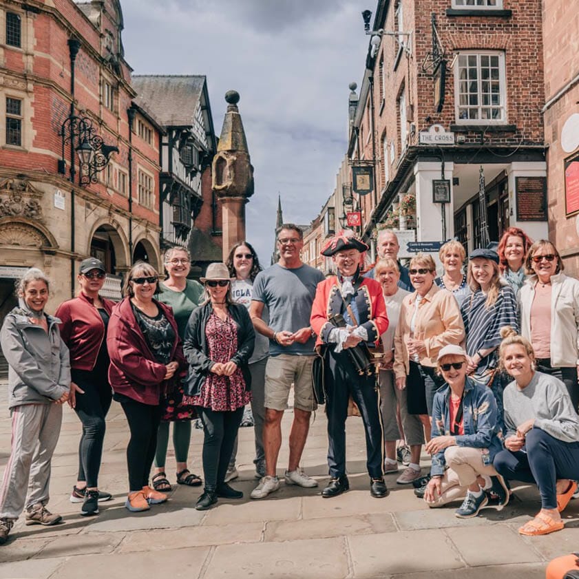 USC Chester Holiday Group Photo The Cross editing a photo
